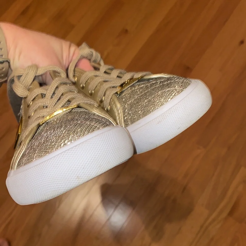 GUESS G by Guess Gold Glitter Sparkly Sneakers
